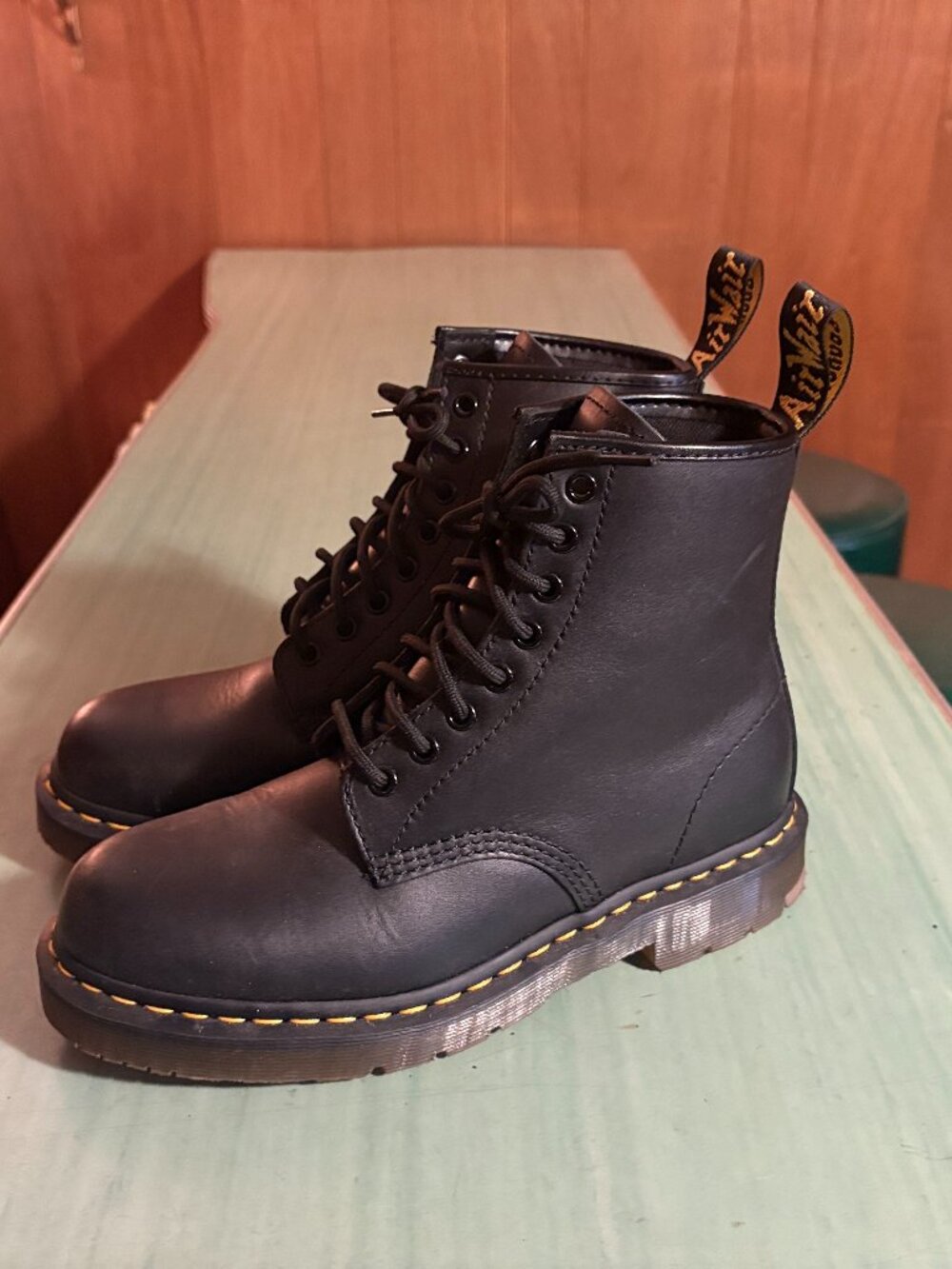 WORN 1X Womens Dr Martens Soft Toe ASTM EH Safety Boots UK 7 US 9